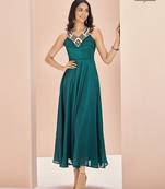 Stunning teal green hand work gown