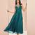 Stunning teal green hand work gown