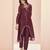 Mesmeric maroon hand work kurta set