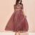 Coral hand work anarkali gown