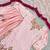 baby pink color beautiful embroidery and sequence work silk blend kurti palazzo set