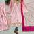 baby pink color beautiful embroidery and sequence work silk blend kurti palazzo set