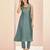 Aqua hand work sleeveless kurta set