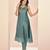 Aqua hand work sleeveless kurta set