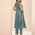 Aqua hand work sleeveless kurta set