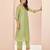 Light green hand work kurta set