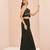 Classic black hand work crop top palazzo set