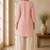 Pink cotton plain casual kurta set for women