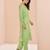 Green hand work embellished kurta set