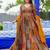 Multicolor rayon digital print anarkali gown with dupatta set