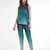 Blue gradient sleeveless pants set