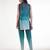 Blue gradient sleeveless pants set