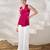 Pink hand-embroidered gaji silk top