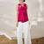 Pink hand-embroidered gaji silk top