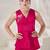 Pink hand-embroidered gaji silk top