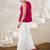 Pink hand-embroidered gaji silk top