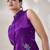 Purple hand-embroidered gaji silk top