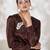 Maroon hand-embroidered gaji silk top