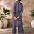 Elegant smoky grey organza co-ord set