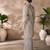 Green hand-embroidered organza co-ord set