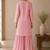 Pink cotton plain casual kurta set with dupatta for women