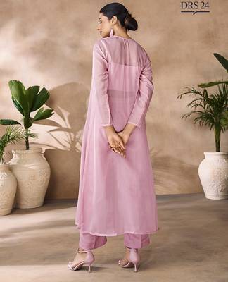 Pastel pink organza co-ord set 3
