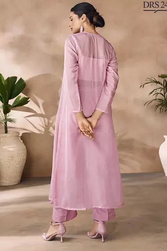 Pastel pink organza co-ord set