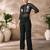 Black organza handwork co-ord set