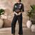 Black organza handwork co-ord set