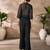 Black organza handwork co-ord set