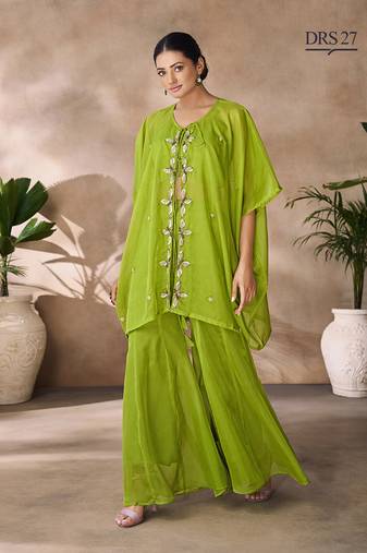Lush green embellished co-ord se