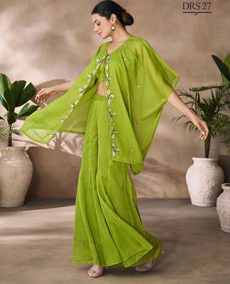 Lush green embellished co-ord se 2