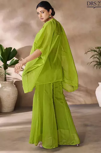 Lush green embellished co-ord se