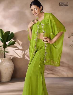 Lush green embellished co-ord se 4