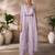 Lavender organza co-ord set with belted waist detailing