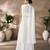 Hand-embroidered beaded crop top with flowy palazzo & sheer cape