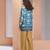 Blue yellow printed co-ord set for women