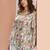 Elegant white floral printed co-ord set with stylish tulip motif