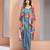 Aqua blue pure muslin printed co-ord set