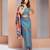 Aqua blue pure muslin printed co-ord set