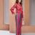 Coral pink printed co-ord set for women