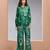 Elegant green printed muslin co-ord set