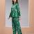 Elegant green printed muslin co-ord set