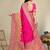 Premium light rani pink row pashmina silk blend party wear saree with blouse