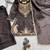 dark brown color beautiful embroidery and sequence work silk blend kurti palazzo set