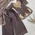 dark brown color beautiful embroidery and sequence work silk blend kurti palazzo set