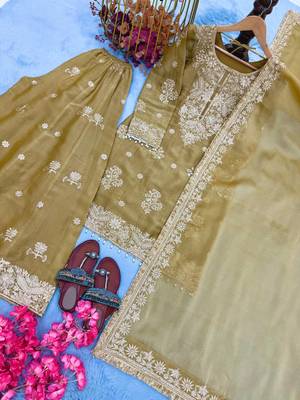 Mustard Color  Embroidery and Sequence Work Salwar Suit 5