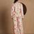 Elegant cream co-ord set with abstract floral and artistic print design