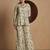 Elegant beige floral printed a-line top with flared palazzo co-ord set