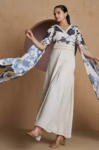 Off white printed designer jumpsuit